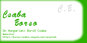 csaba borso business card