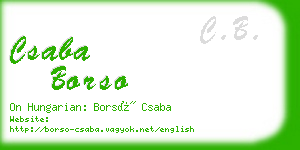 csaba borso business card